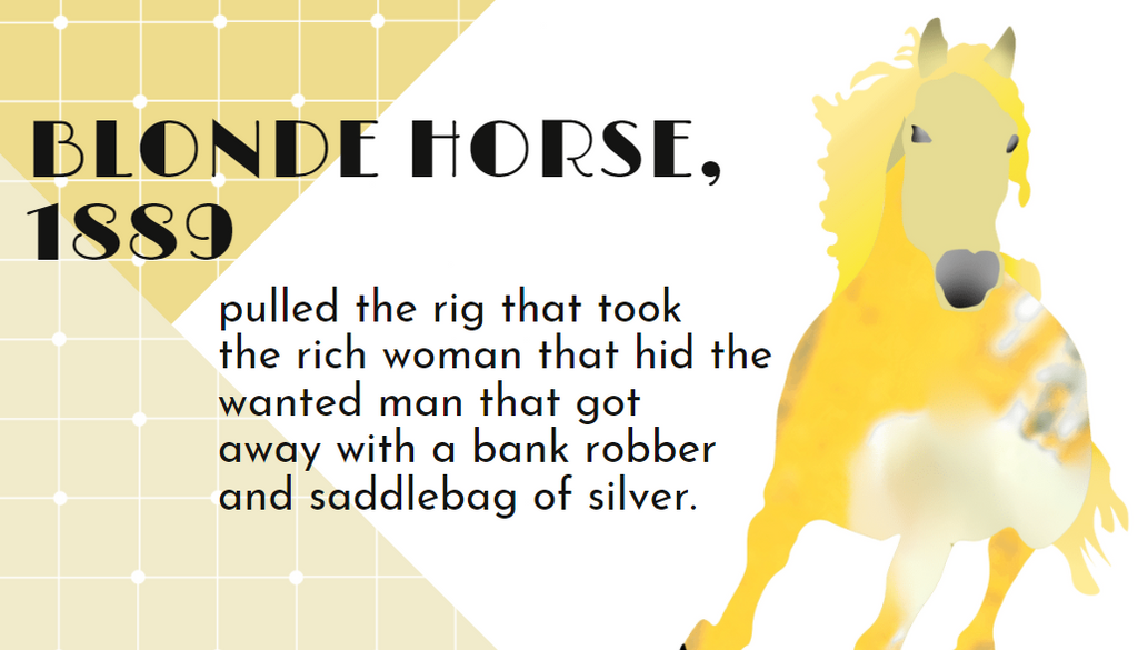 daily graphic poem, Blonde Horse 1889